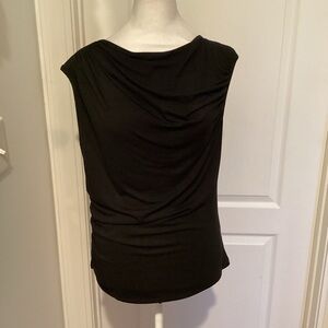 Elegant UNIQUE Ruched Cowl Neck Top